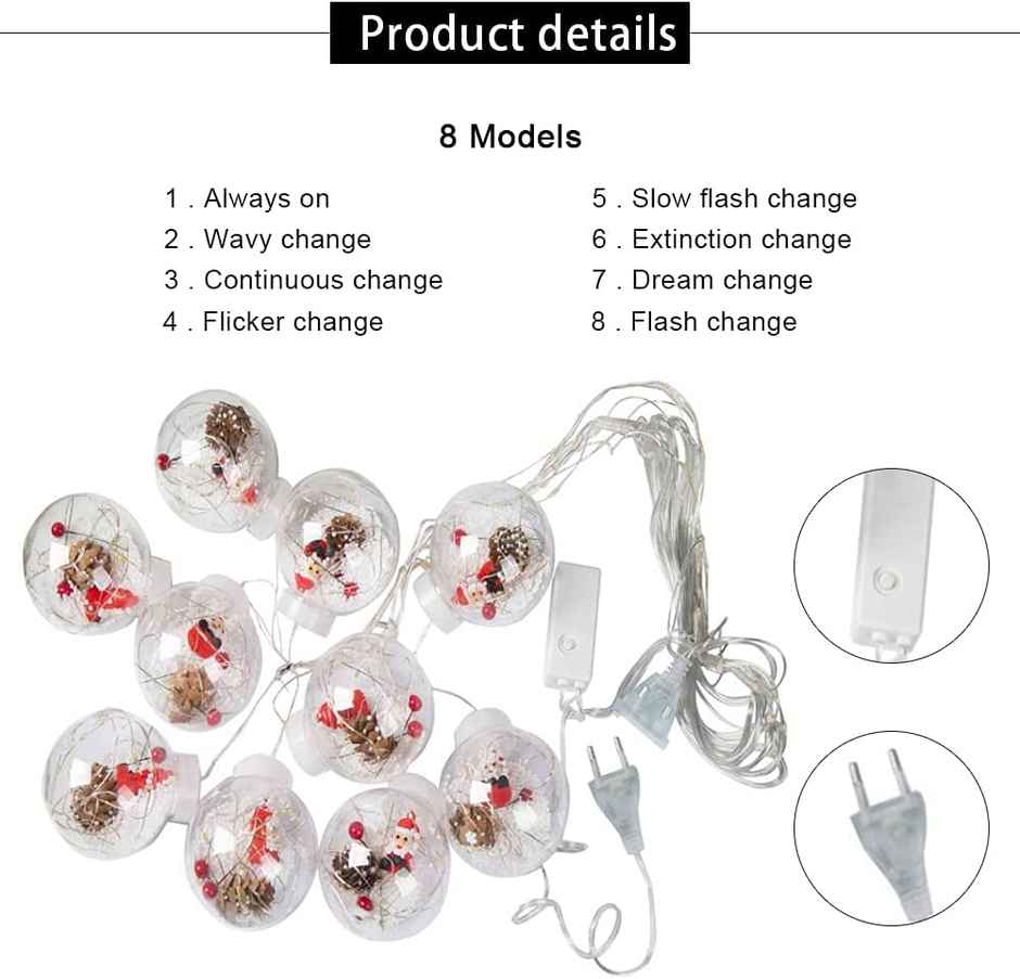 Quace Santa Wish Balls Curtain - Multicolour